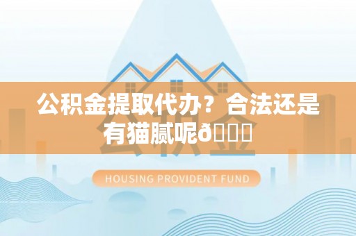 蓬安公积金提取代办？合法还是有猫腻呢😏
